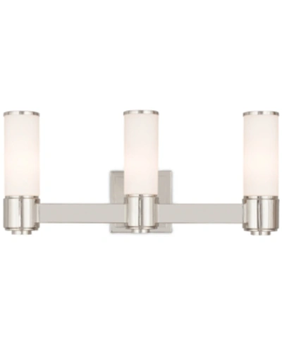 Livex Weston 3 Light Vanity In Polished Nickel