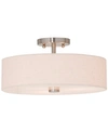 Livex Meridian Semi Flush Light In Nickel