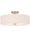 Livex Meridian Semi Flush Light In Nickel