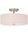 Livex Meridian 2-light Semi Flush Mount In Brushed Nickel