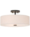 Livex Meridian Semi Flush Light In Bronze