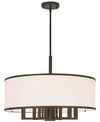 Livex Park Ridge Metal 24'' Chandelier In Bronze