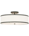 LIVEX PARK RIDGE METAL 18'' SEMI FLUSH CEILING LIGHT