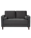 LIFESTYLE SOLUTIONS LILLITH MODERN LOVESEAT WITH UPHOLSTERED FABRIC AND WOODEN FRAME