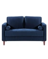LIFESTYLE SOLUTIONS LILLITH MODERN LOVESEAT WITH UPHOLSTERED FABRIC AND WOODEN FRAME