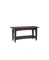 ALATERRE FURNITURE SHAKER COTTAGE BENCH WITH SHELF, CHOCOLATE