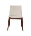 Moe's Home Collection Deco Dining Chair White Pvc-set Of Two In White