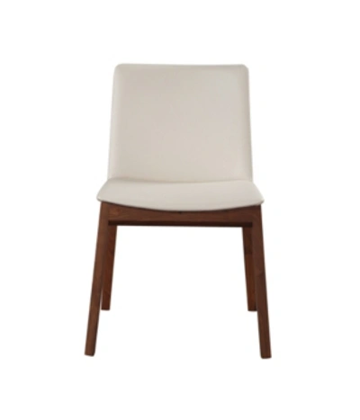 Moe's Home Collection Set Of 2 Deco Dining Chair White In Multi