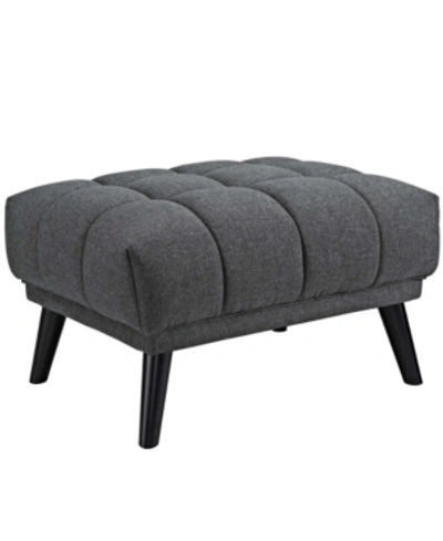 Modway Bestow Upholstered Fabric Ottoman In Gray