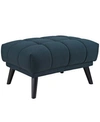Modway Bestow Upholstered Fabric Ottoman In Blue