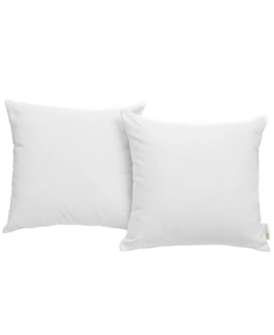 Modway Convene Two Piece Outdoor Patio Pillow Set In White