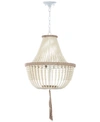 Safavieh Lush Kristi 3-light 16.5in Beaded Pendant In Cream