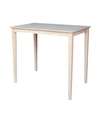 International Concepts Solid Wood Top Table - Turned Legs