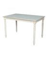International Concepts Solid Wood Top Table - Turned Legs
