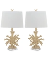 Safavieh Set Of 2 Coral Branch Table Lamps In Cream