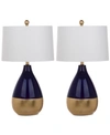 Safavieh Kingship Set Of 2 Table Lamps In Navy