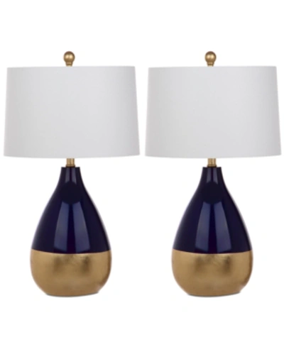 SAFAVIEH KINGSHIP SET OF 2 TABLE LAMPS