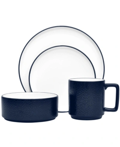 Noritake Colortex Stone 4 Piece Place Setting In Navy