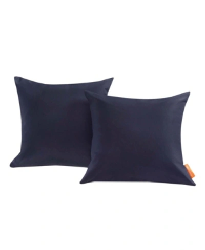 Modway Convene Two Piece Outdoor Patio Pillow Set In Navy