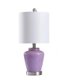 Stylecraft Glass Accent Table Lamp In Lilac