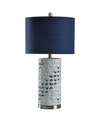 Stylecraft 27in School Of Fish Cylindrical Table Lamp In White