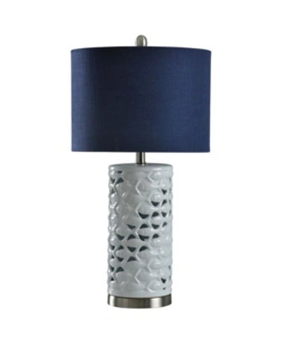 STYLECRAFT STYLECRAFT SCHOOL OF FISH CYLINDRICAL TABLE LAMP