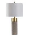 Stylecraft Concrete And Metal Table Lamp In Brass