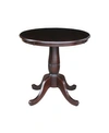 International Concepts 30" Round Top Pedestal Table- 28.9"h In Coffee Bean