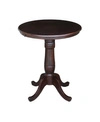 International Concepts 30" Round Top Pedestal Table- 34.9"h In Coffee Bean