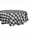 Design Imports Buffalo Check Tablecloth In Black