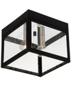 Livex Nyack 2-light Flush Mount In Black