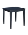 International Concepts Solid Wood Top Table In Charcoal