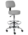 BOSS OFFICE PRODUCTS CARESSOFT MEDICAL/DRAFTING STOOL W/ BACK CUSHION