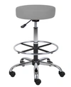 Boss Office Products Antimicrobial Drafting Stool In Gray