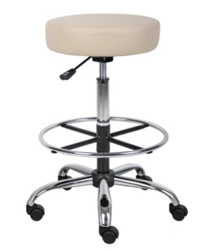Boss Office Products Antimicrobial Drafting Stool In Beige