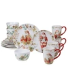 Certified International Christmas Story 16 Piece Dinnerware Set In Open White