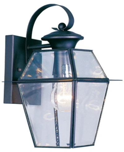 Livex Westover 1- Light Glass Sconce In Black