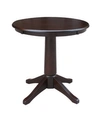 International Concepts 30" Round Top Pedestal Table- 28.9"h In Coffee Bean