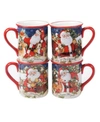 Certified International Magic Of Christmas Santa 4 Piece Mug In Open Miscellaneous