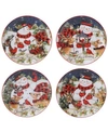 Certified International Magic Of Christmas Snowman 4 Piece Dessert Plate In Open Miscellaneous