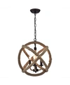 Home Accessories Twirlie 20" 3-light Indoor Chandelier With Light Kit In Tan