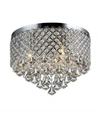 Home Accessories Trey 18" 3-light Indoor Flush Mount Chandelier With Light Kit In Chrome