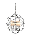 Home Accessories Qadira 19" 4-light Indoor Chandelier With Light Kit In Silver