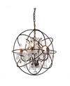 Home Accessories Planetshaker 32" 6-light Indoor Chandelier With Light Kit In Brown