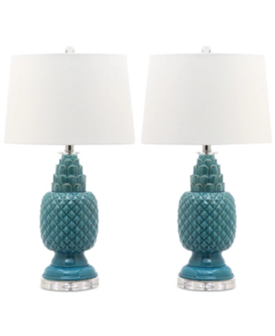 Safavieh Set Of 2 Blakely Table Lamps In Blue