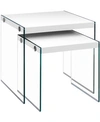 Monarch Specialties 2 Piece Nesting Table Set In White