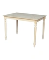 International Concepts Solid Wood Top Table - Turned Legs In No Color