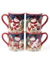 CERTIFIED INTERNATIONAL MAGIC OF CHRISTMAS SNOWMAN 4 PIECE MUG