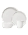 Mikasa Samantha 16 Piece Dinnerware Set, Service For 4 In White