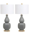 Safavieh Cleo Set Of 2 Table Lamps In Grey
